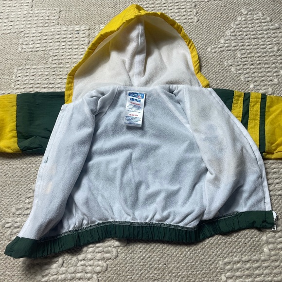Vintage Team NFL Babyfair Green Bay Packers Football Windbreaker Zip Up Jacket - Picture 6 of 8